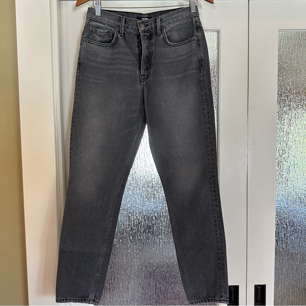 GRLFRND Gray Straight Leg Jeans